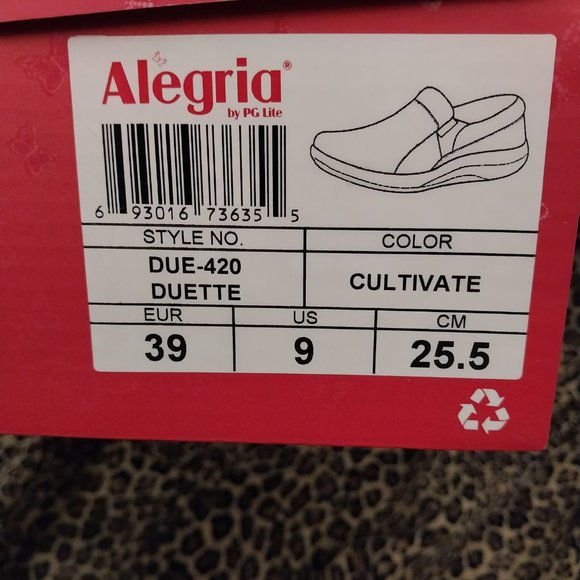 2459 Size 9 Alegria Dwette Cultivate Grey and Black Shoes - Picture 9 of 9